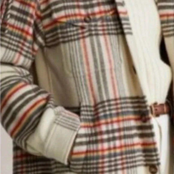 Polo Ralph Lauren Western Fringe Trim Plaid Wool Jacket - Picture 4 of 14